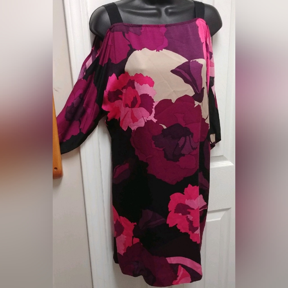 Trina Turk Baracoa floral cold shoulder dress